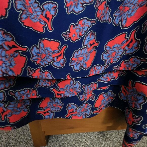ANTHROPOLOGIE Peter Som X Made in Kind Tiered Floral Dress Size 4 Blue Red - Picture 10 of 15